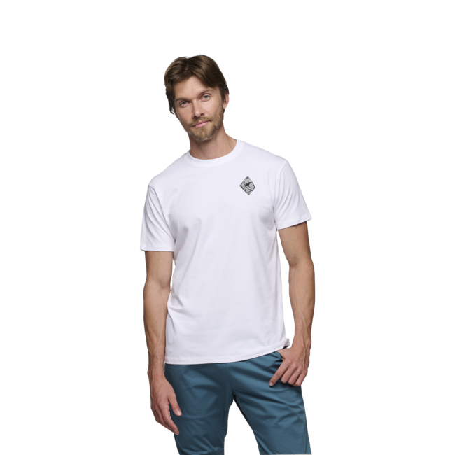 Black Diamond Mono Pocket μπλουζάκι ανδρικό με κοντό μανίκι, λευκό