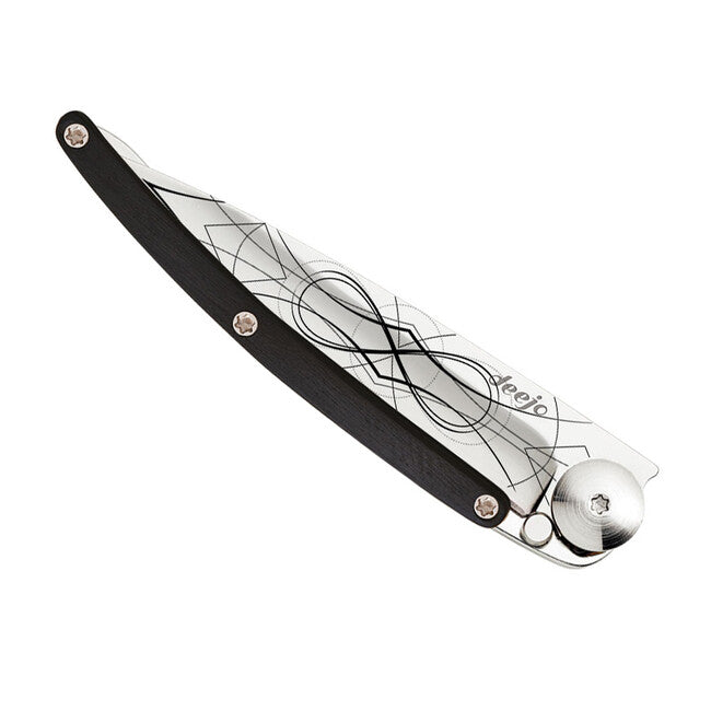 Deejo Tattoo Μαχαίρι Διπλής Δράσης Ebony Wood Infinite