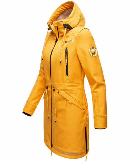 Marikoo Racquelle Μπουφάν Softshell Γυναικείο με Κουκούλα, Κίτρινο Amber