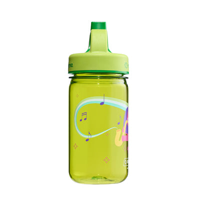 Nalgene Grip-n-Gulp Sustain Παιδικό Μπουκάλι Νερού 0,35 l με Καπάκι, Πράσινο, Musical Lion