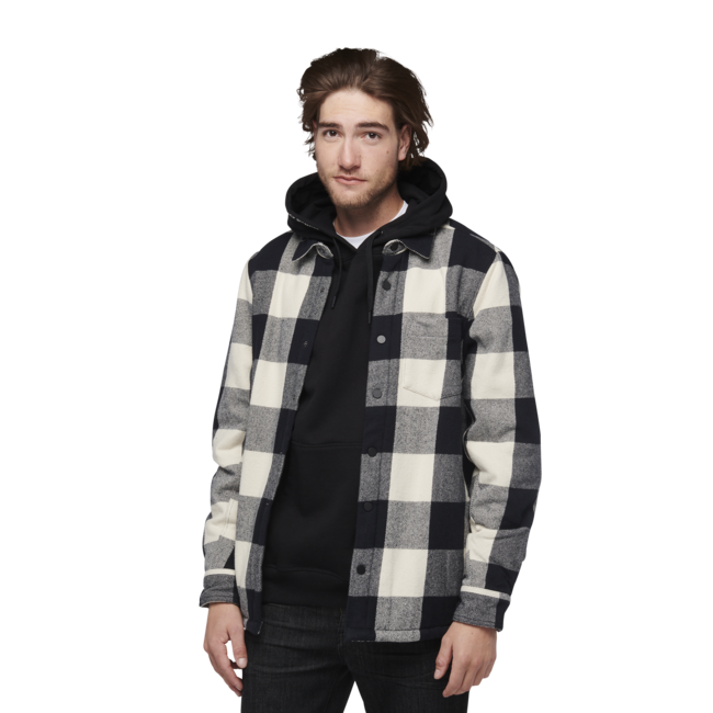 Black Diamond Project Lined Flannel φλανελόχειρο πουκάμισο ανδρικό, black-off white plaid