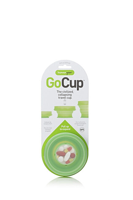 Humangear GoCup Πτυσσόμενη Κούπα Ταξιδιού, υγιεινή και συμπαγής, 237 ml, πράσινο