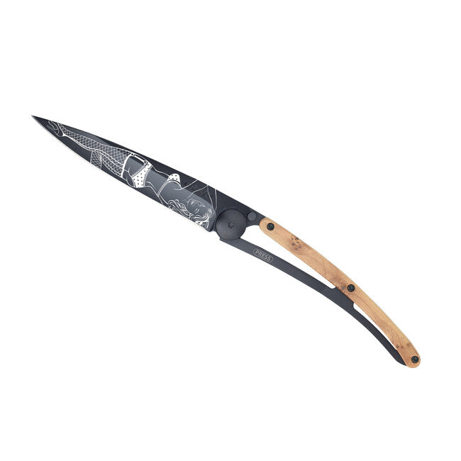 Deejo Tattoo Μαχαίρι Με Κλείσιμο Black juniper wood Pin up