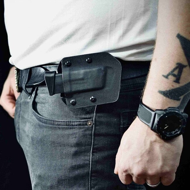 Falco F905 2021 Kydex θήκη οριζόντια για ένα περιοδικό Glock 19, μαύρο, δεξιά