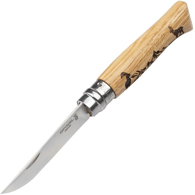 Opinel VRI N°08 Inox Σουγιάς Αναδιπλούμενος με Μοτίβο Αγριοκατσίκας Animalia 2019