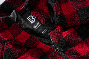 Brandit Teddyfleece Μπουφάν Fleece, Κόκκινο/Μαύρο