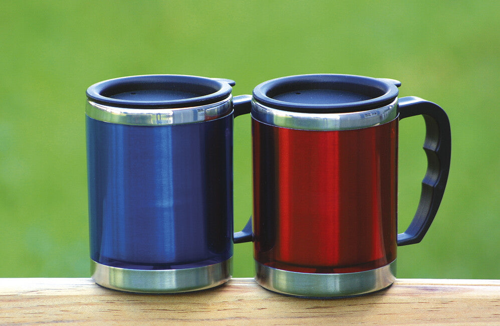 BasicNature MUG Θερμός Ανοξείδωτος, Κόκκινο, 0,42 l