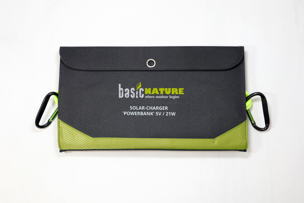 BasicNature Ηλιακή Φορτιστική Powerbank 5V / 21W