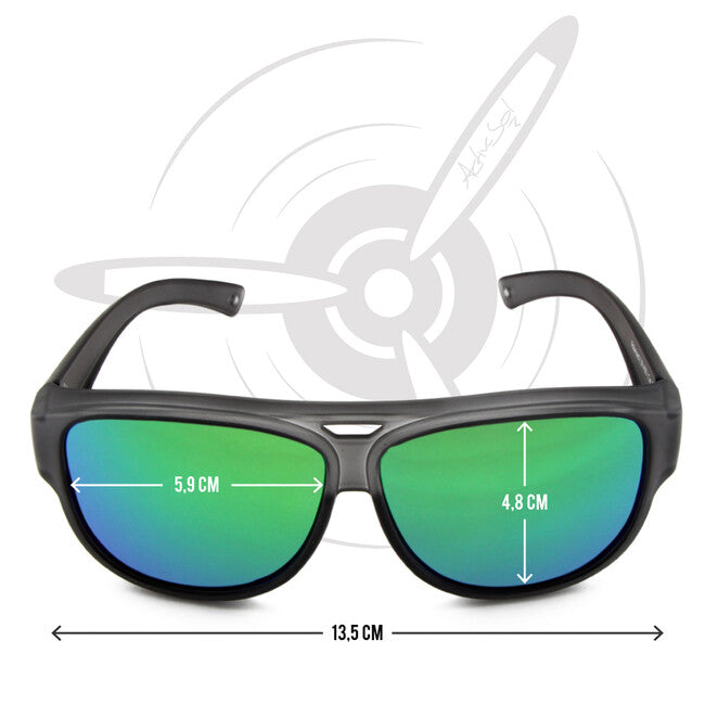ActiveSol El Aviador Polarized Γυαλιά Ηλίου Fitover Παιδικά, Γκρι/Καθρεπτιζόμενα
