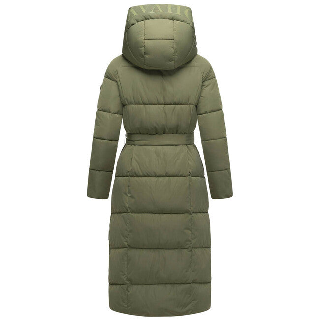 Navahoo EISBLICK dolga zimska jakna ženski, olive leaf