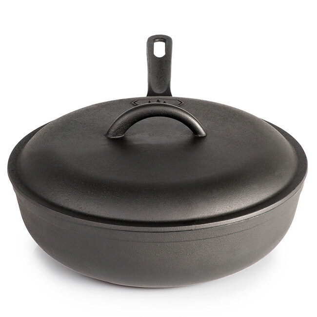 GSI Outdoors Guidecast Τηγάνι Βαθύ Χυτοσίδηρο με Καπάκι Frying Deep, 254 mm