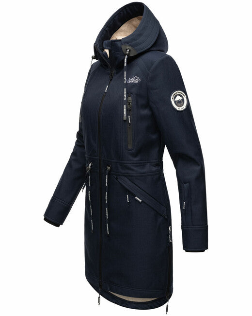 Marikoo Racquelle Softshell Μπουφάν γυναικείο με Κουκούλα, navy