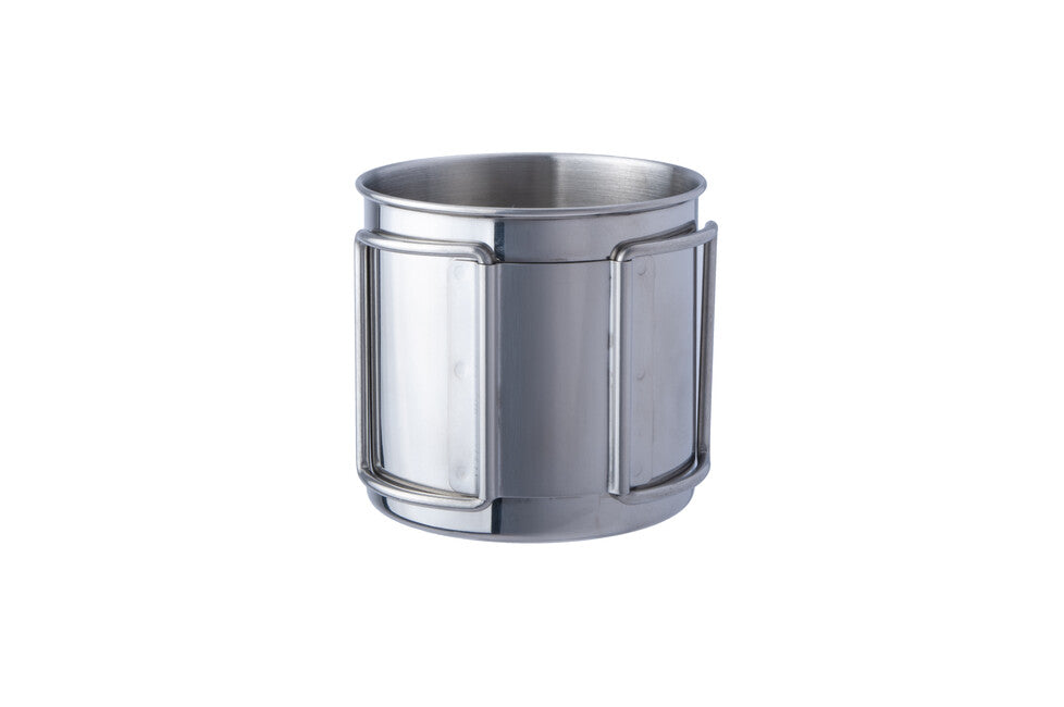 BasicNature Space Safer Mini Κούπα Ανοξείδωτου Χάλυβα με Αναδιπλούμενη Λαβή 0,35 l