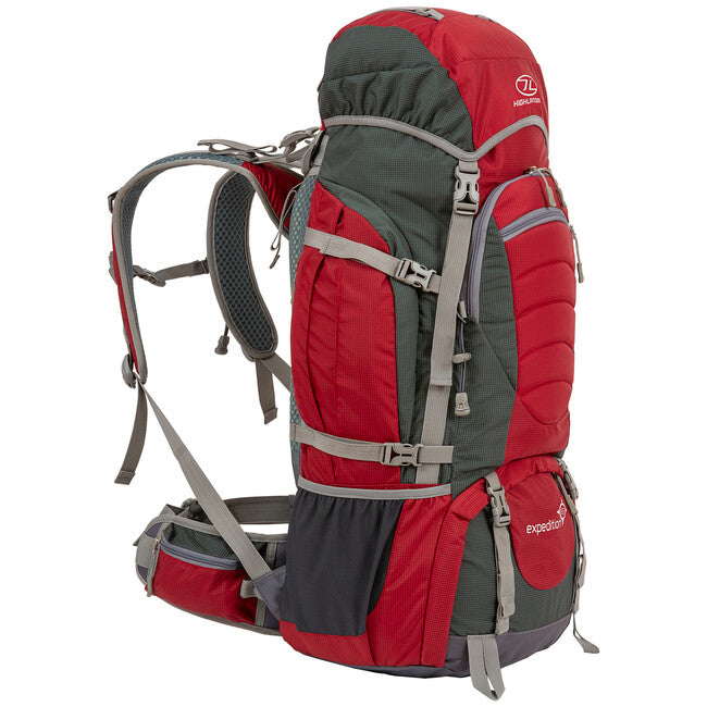 Highlander Expedition 65 L σακίδιο πλάτης αποστολής, κόκκινο