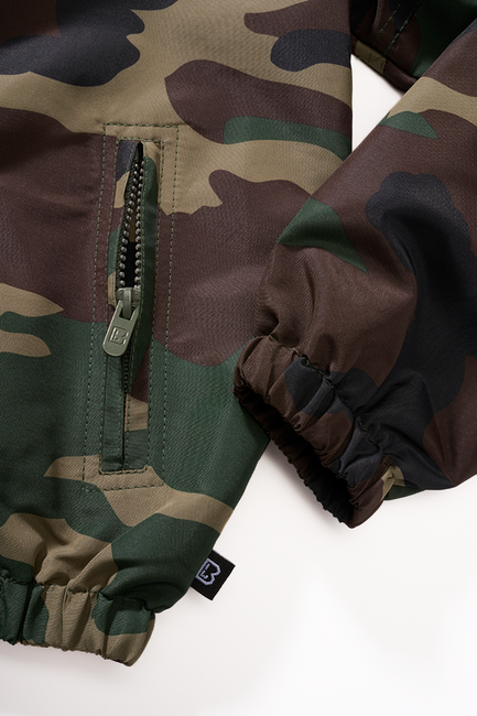 Brandit Summer Frontzip Windbreaker Μπουφάν Παιδική, Woodland