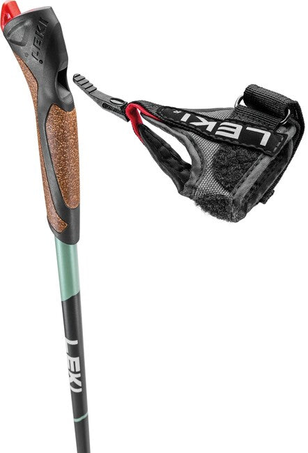 LEKI Μπατόν Nordic Walking Smart Response, Σκούρο ανθρακί-καπνό πράσινο-λευκό