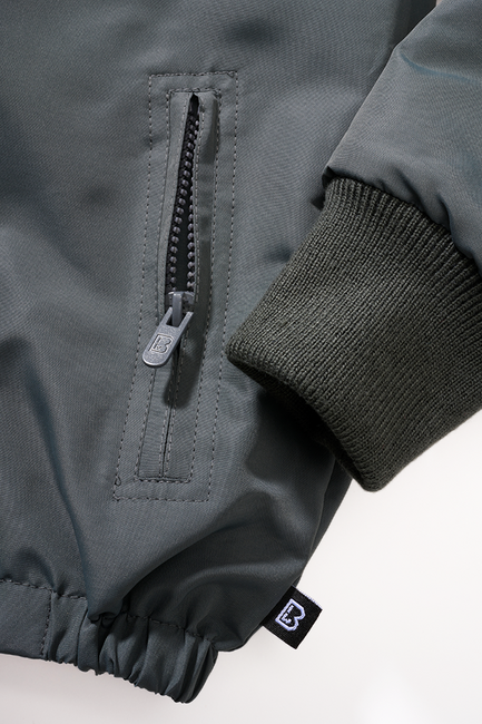 Brandit Frontzip Windbreaker Μπουφάν Παιδικό, Ανθρακί