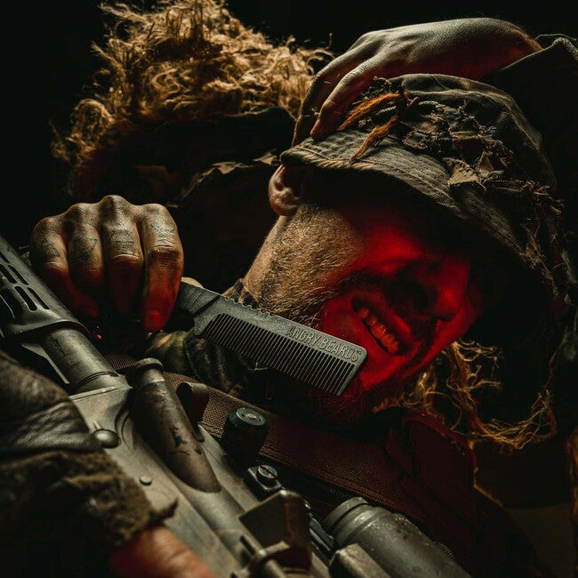 ANGRY BEARDS Χτένα Combat Comb για Γένια και Μούστακα