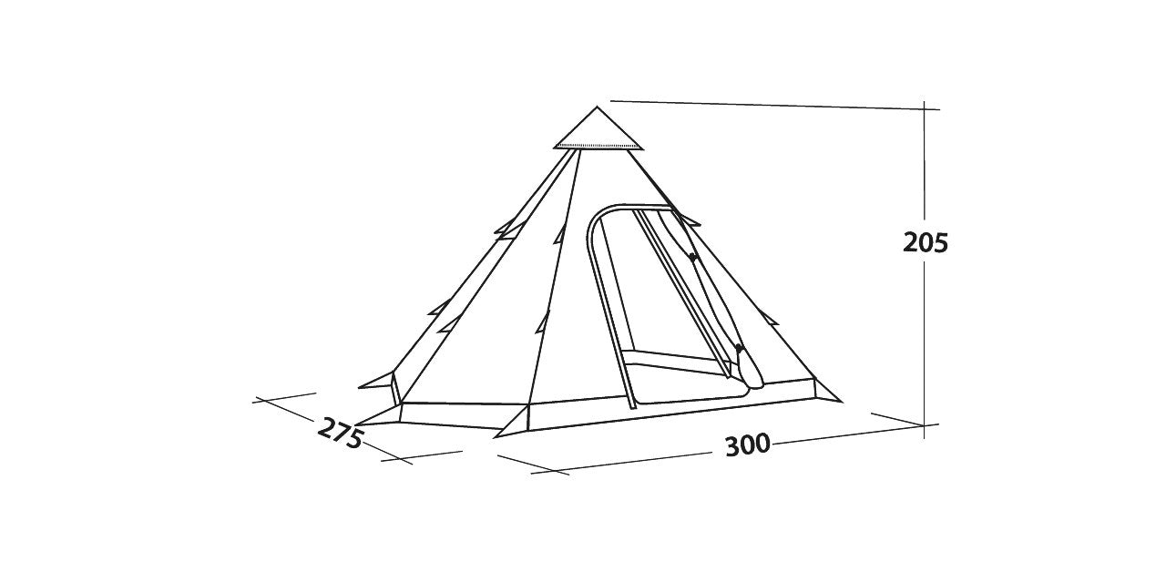 Easy Camp Σκηνή Bolide 400 Tipi-Tent 4 ατόμων, πράσινο