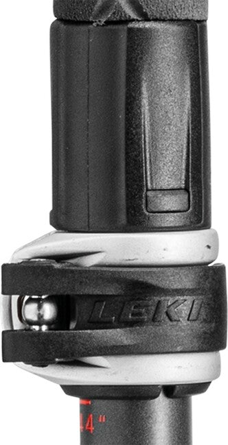 LEKI Makalu FX Carbon AS ραβδοί πεζοπορίας, ανοιχτό ανθρακί-φωτεινό κόκκινο-μαύρο, 110 - 130 cm