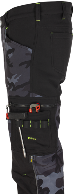 BENNON CAMOS Παντελόνι Softshell, Μαύρο/Γκρι