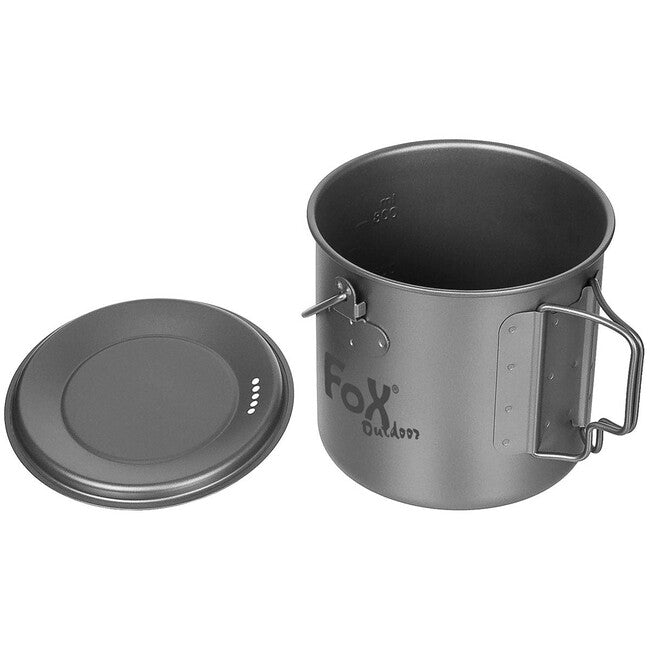 Fox Outdoor Τιτάνιο Κατσαρόλα με Κάλυμμα, περ. 1,1 L