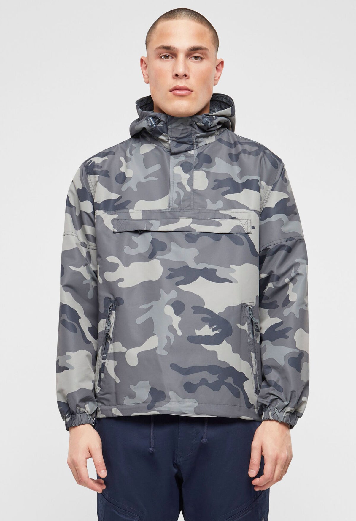 Brandit Summer Windbreaker bunda, sivá camo
