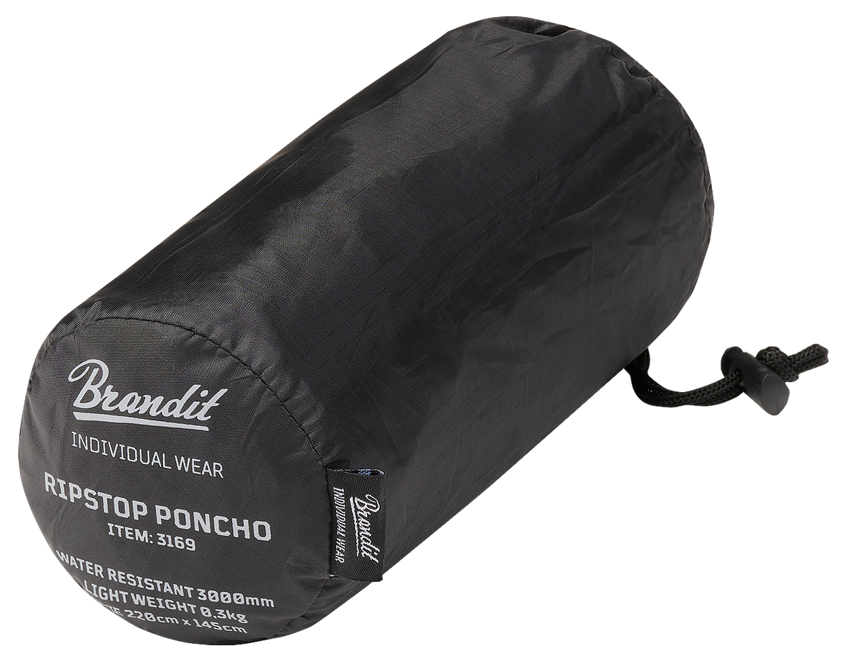 Brandit Ripstop pončo, čierna