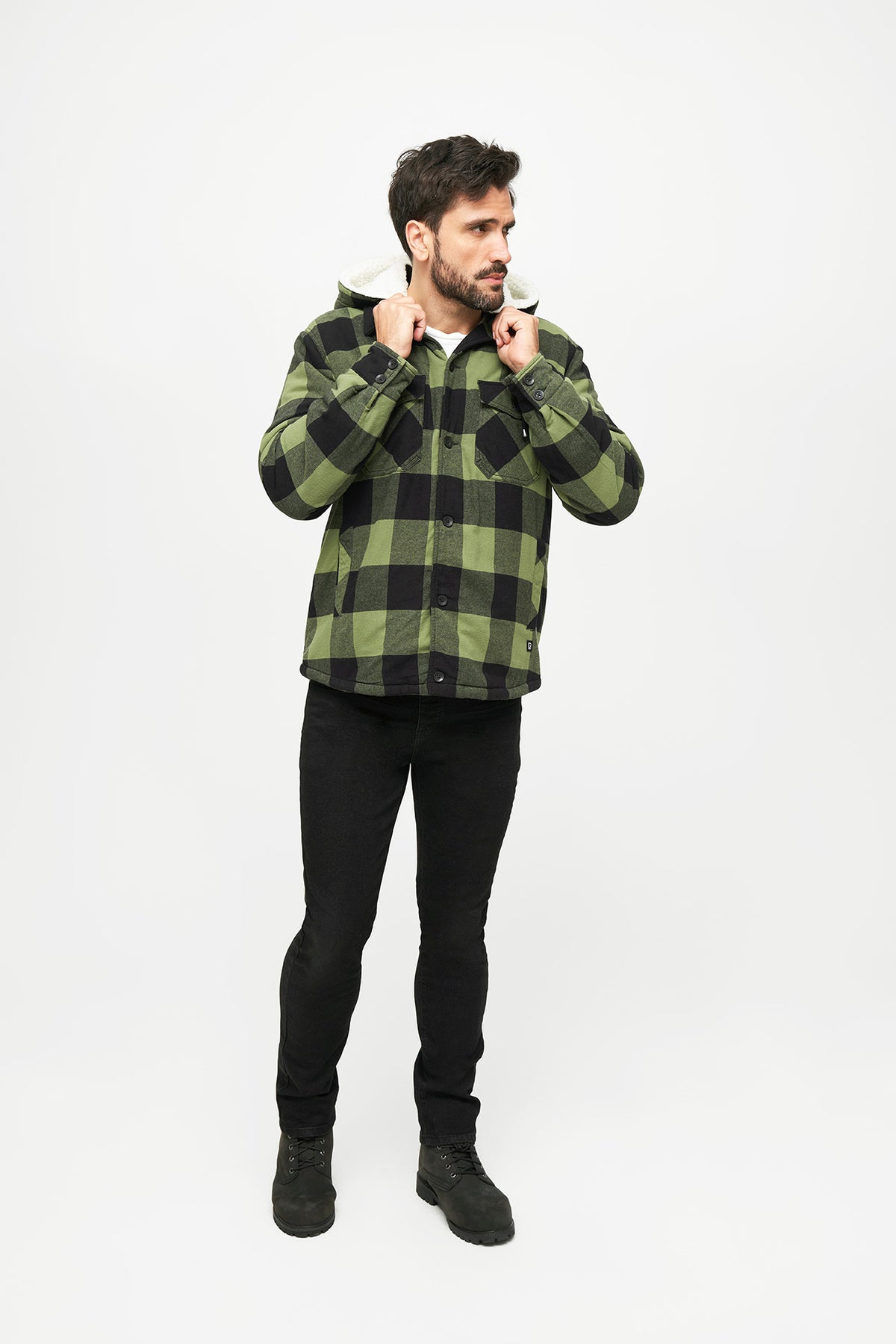 Brandit Lumber bunda s kapucňou, čierna/olivová