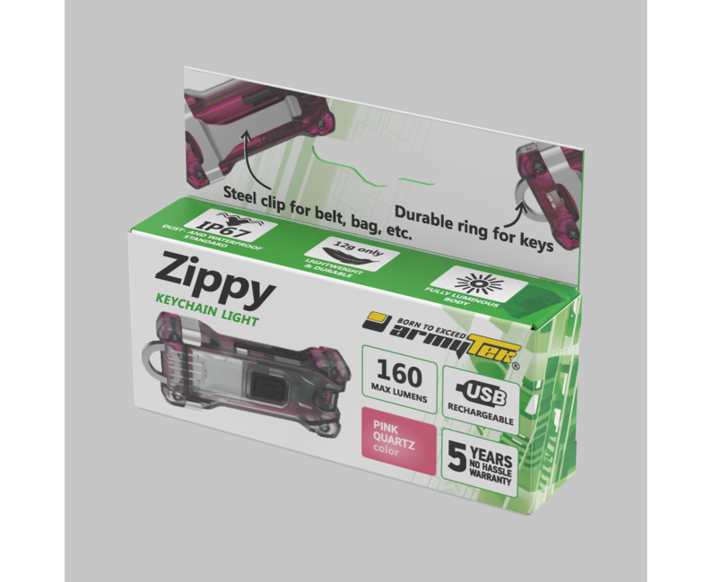 ArmyTek Zippy LED κλειδοθήκη, ροζ