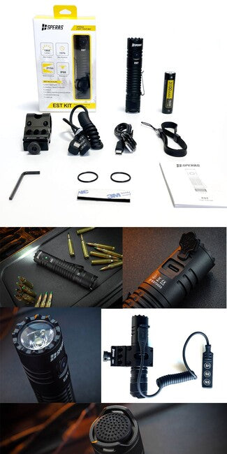 Speras EST Kit Φακός Airsoft Επαναφορτιζόμενος 1900LM 211m