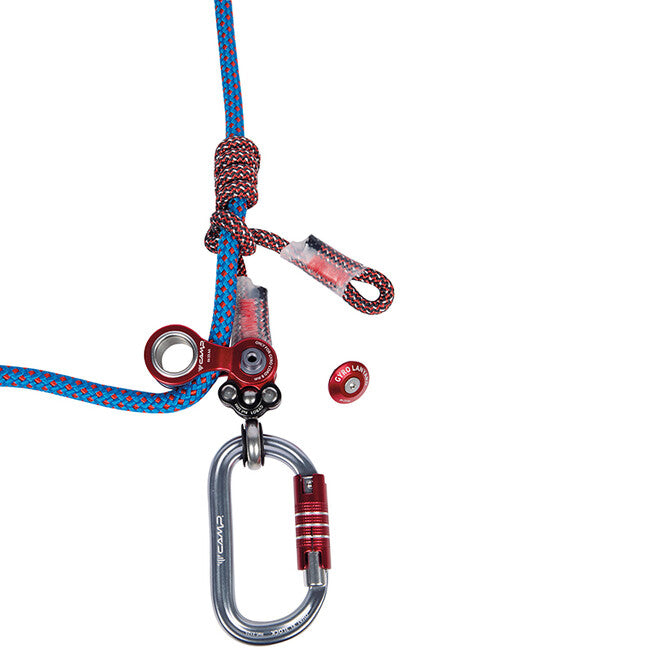 CAMP Gyro Lanyard Single Σχοινί Ασφαλείας με Περιστροφική Τροχαλία και Βοηθητικό Σχοινί Έλξης για Δενδροκόμους και Επαγγελματίες Διασώστες, 2 × 2125