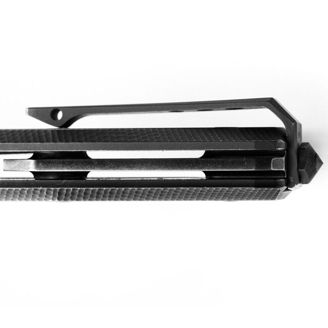 Lionsteel Myto MT01B hi-tech EDC Μαχαίρι Κλεισίματος Λάμα M390 με Κλιπ Μέσης, Ολόμαυρο με Λάμα Ατσάλι BW