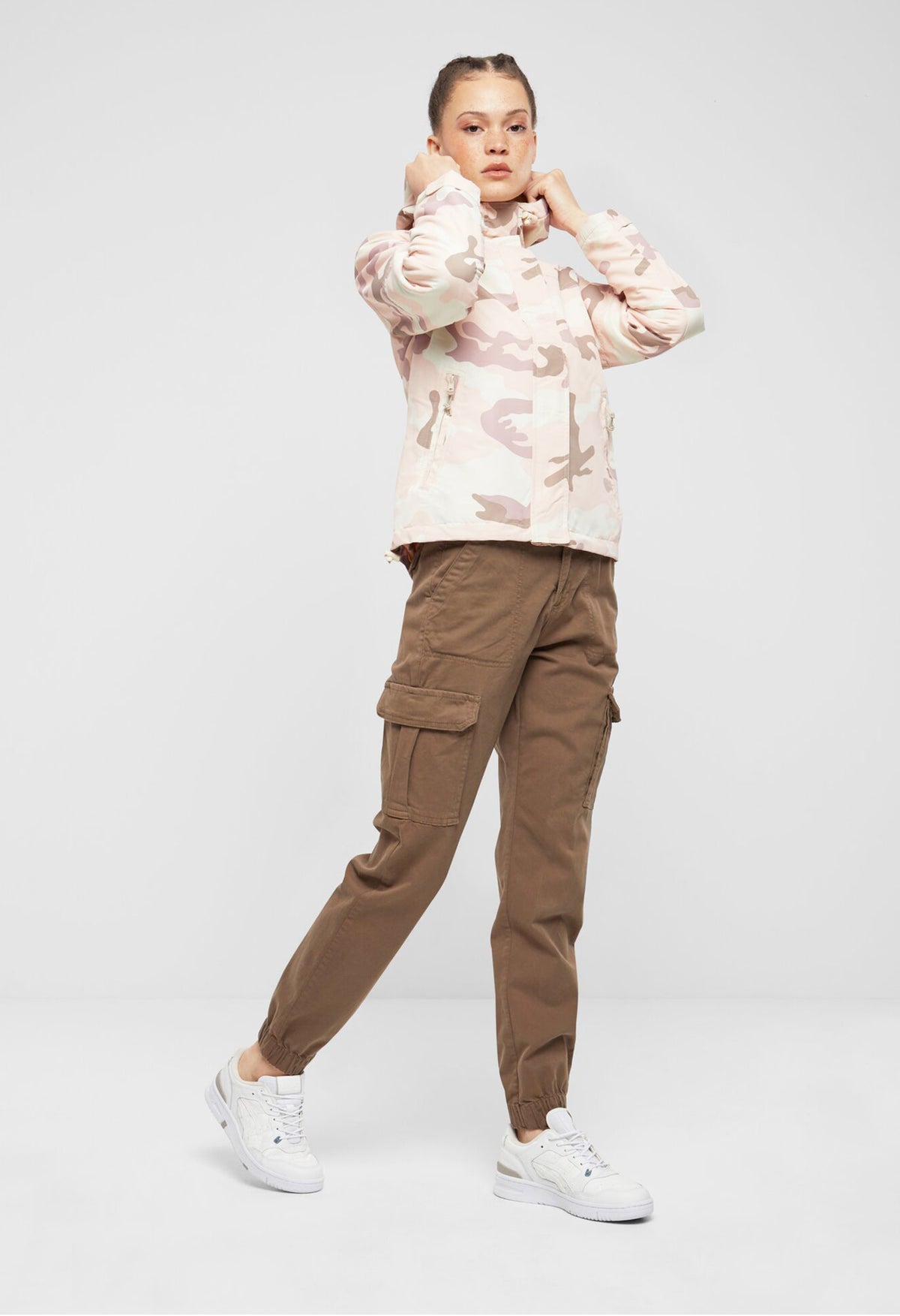 Brandit Windbreaker Frontzip dámska bunda, Candy camo