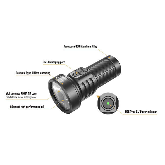 Speras M4 V2 Φακός Επαναφορτιζόμενος 2000lm 700m