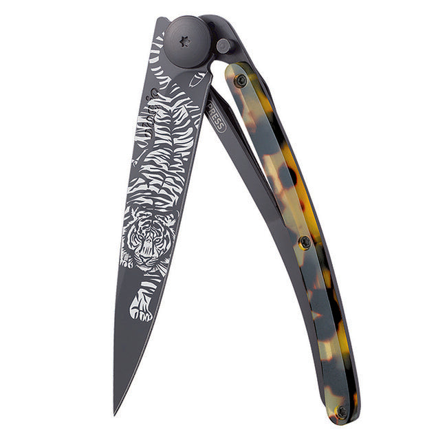 Deejo Tattoo Turtle Σουγιάς με Κλείστρο Black Shell Tiger