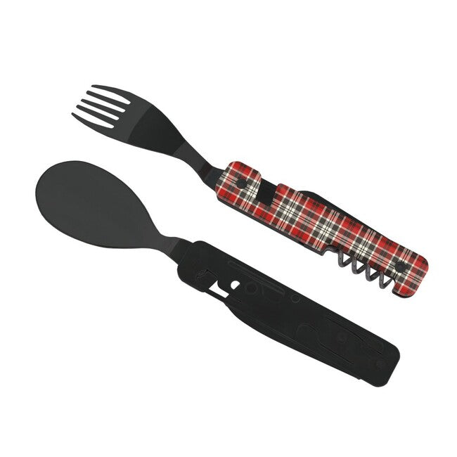 Akinod A02B00012 Σετ Πολυλειτουργικό 13h25, black mirror finish, Red Tartan