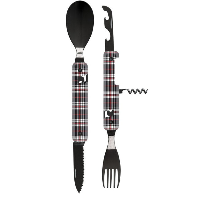 Akinod A02B00013 Σετ Πολλαπλών Χρήσεων 13h25, Μαύρο Mirror Finish, Μπλε Tartan