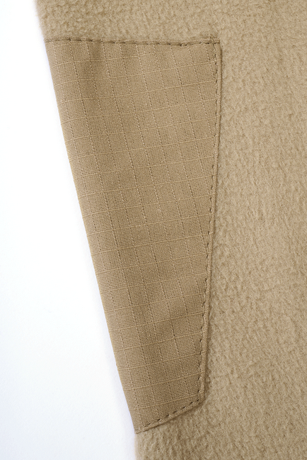 Brandit Φούτερ Fleece Ripstop με Φερμουάρ, Camel