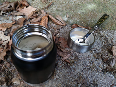 Origin Outdoors Θερμικό Δοχείο από Ανοξείδωτο Χάλυβα 1L, Μαύρο