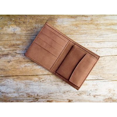 Leathersafe καφέ πορτοφόλι
