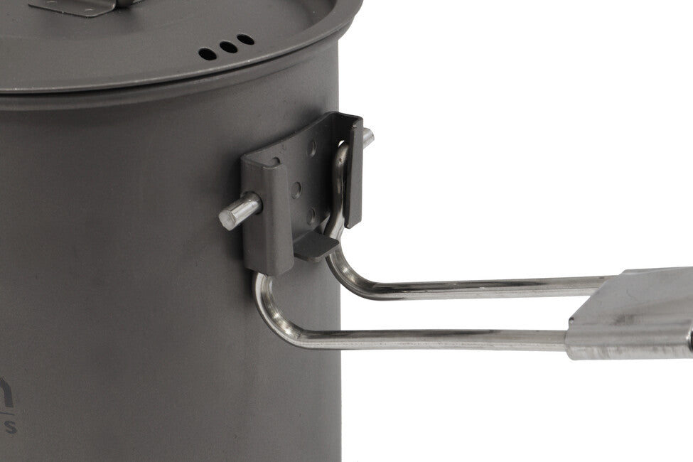 Origin Outdoors Titanium Κατσαρόλα Camping Pot με Τιτάνιο, Χυτρό και Αναδιπλούμενη Λαβή, 750 ml