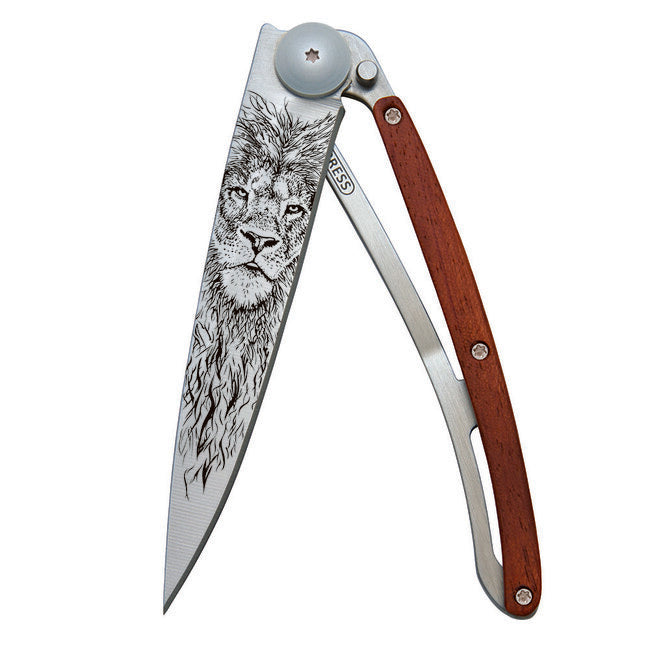 Deejo Tattoo Lion Μαχαίρι Πτυσσόμενο Coralwood