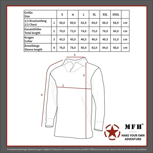 MFH Troyer Φούτερ Fleece με Μακριά Μανίκια, OD green