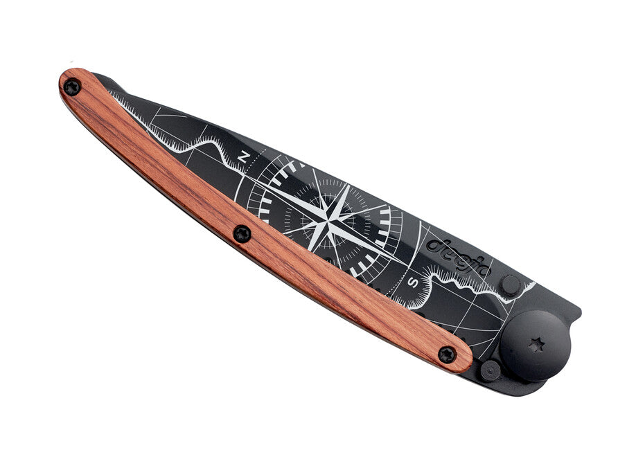 Deejo Terra Incognita Αναδιπλούμενο Μαχαίρι Serration, black coralwood