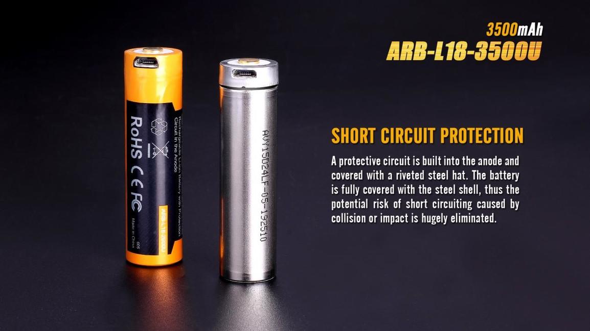 Fenix Μπαταρία Λιθίου USB 18650 Li-ion 3500 mAh