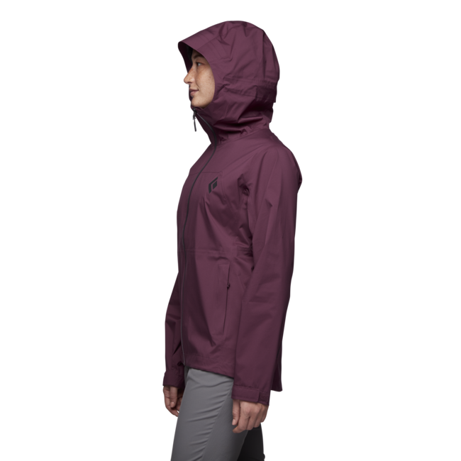 Black Diamond Stormline Stretch Rain Shell αδιάβροχο μπουφάν γυναικείο, blackberry