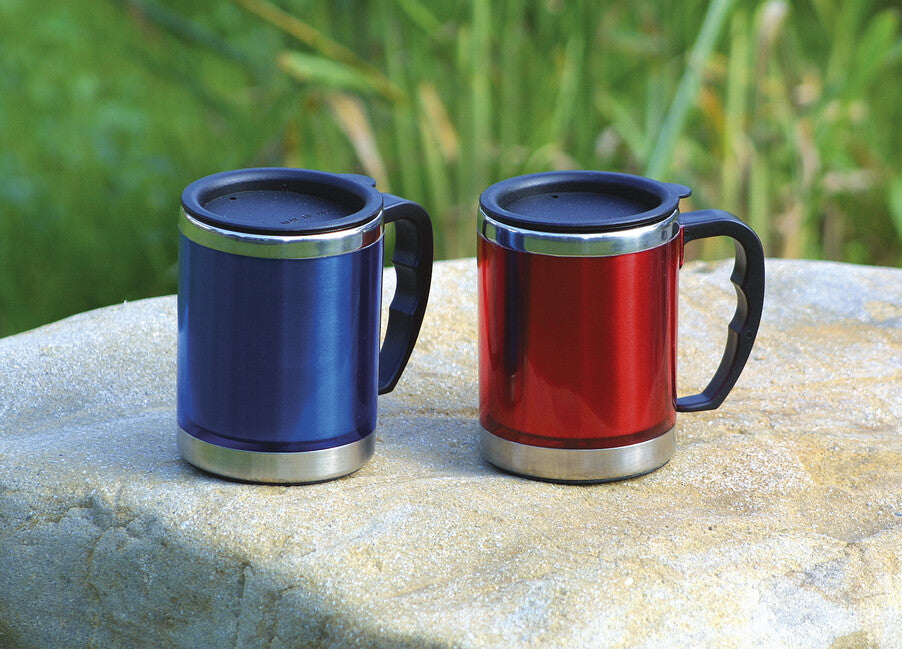 BasicNature MUG Θερμός Ανοξείδωτος, Κόκκινο, 0,42 l