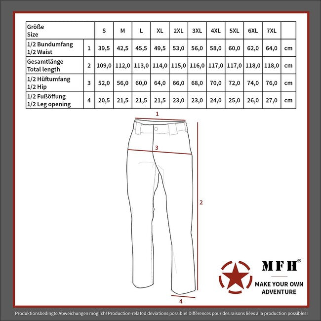 MFH US Combat BDU Tactical Pants, OD Green