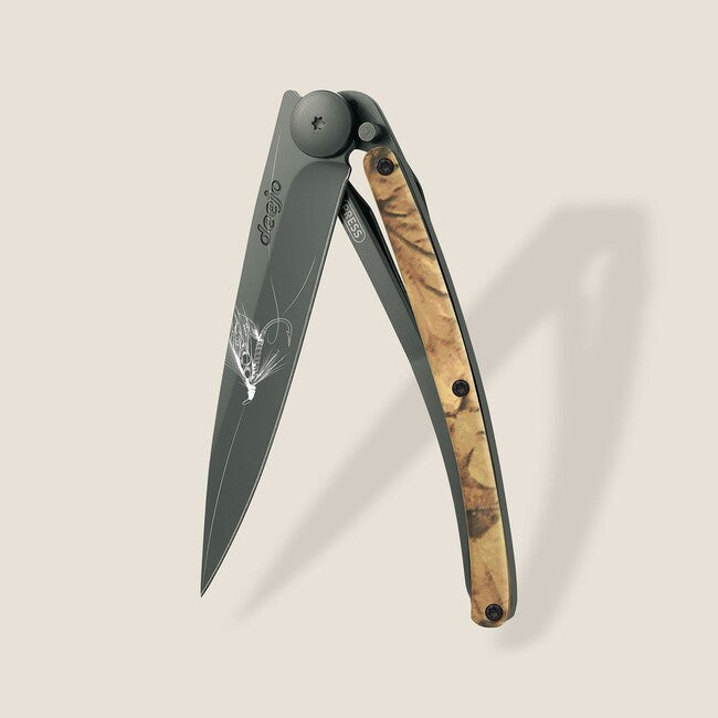 Deejo Tattoo Μαχαίρι Αναδιπλούμενο Black Brown Camo Silver Wilkinson